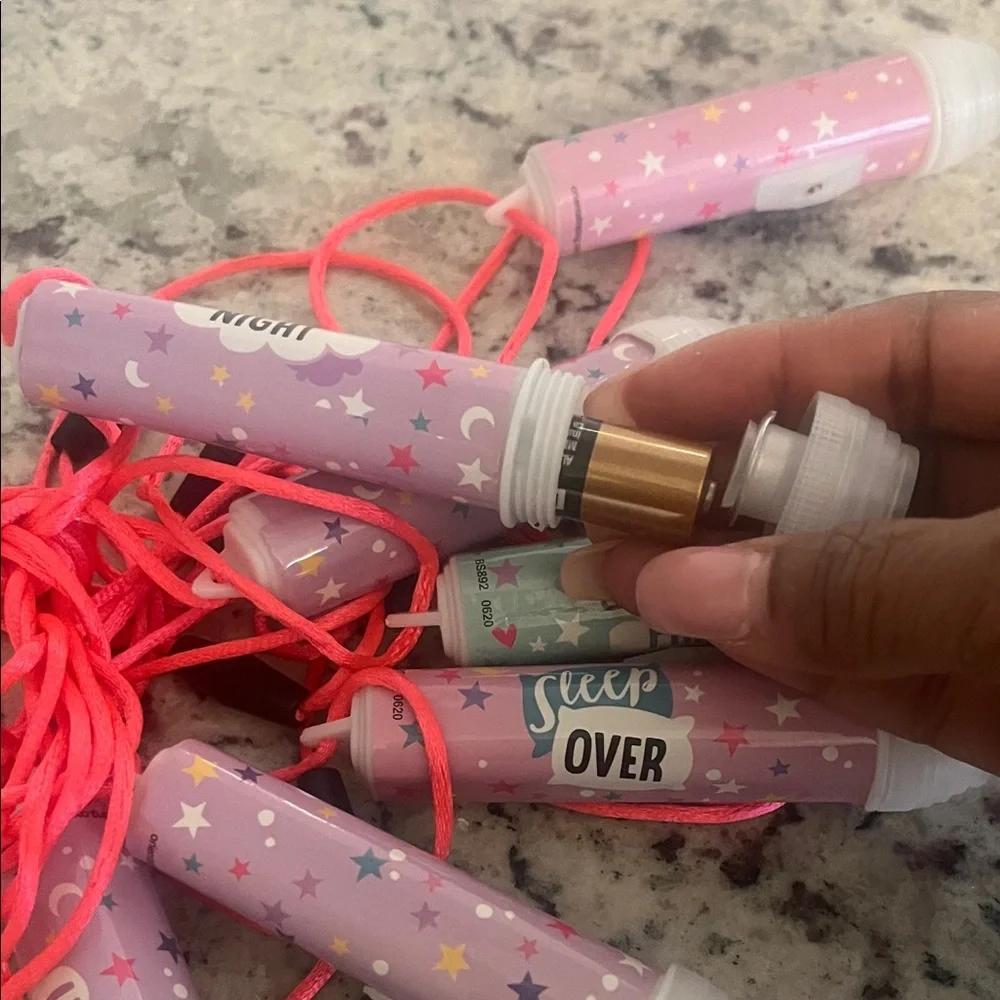 Party Favors for Girls Birthday 7 Mini Flashlights - Pink green and purple